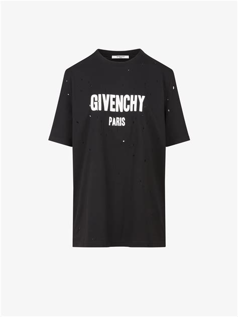 givenchy paris t shirt destroyed